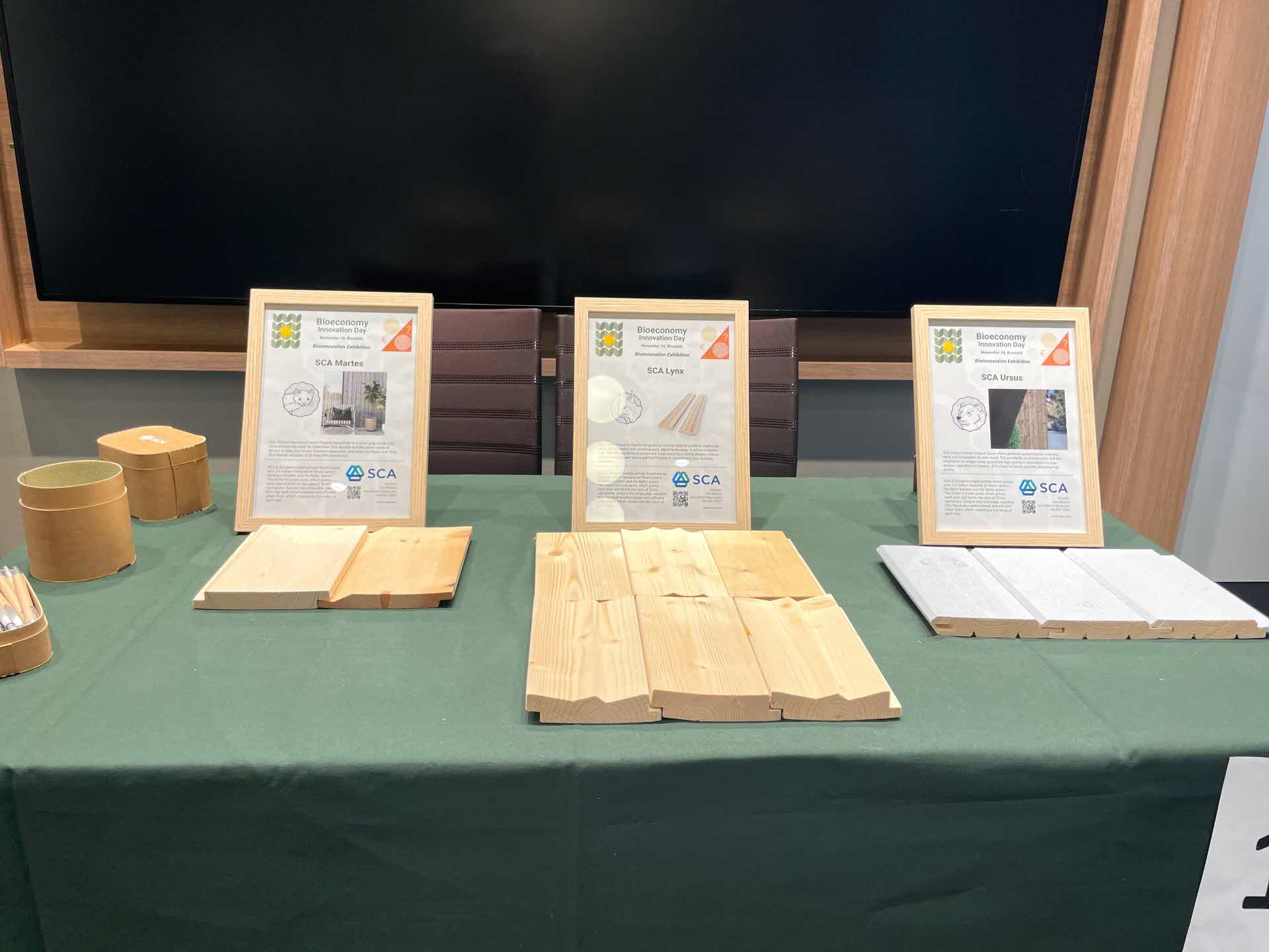 SCA showcased wood products.