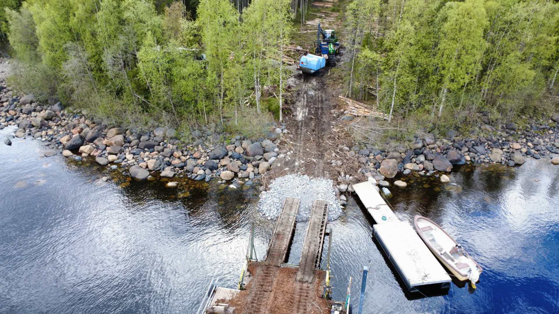 Piren på Granön tar form