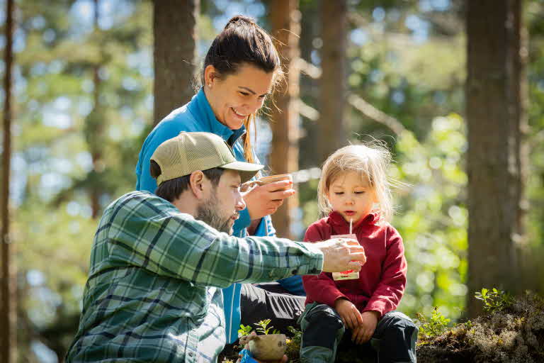 Familj i skogen