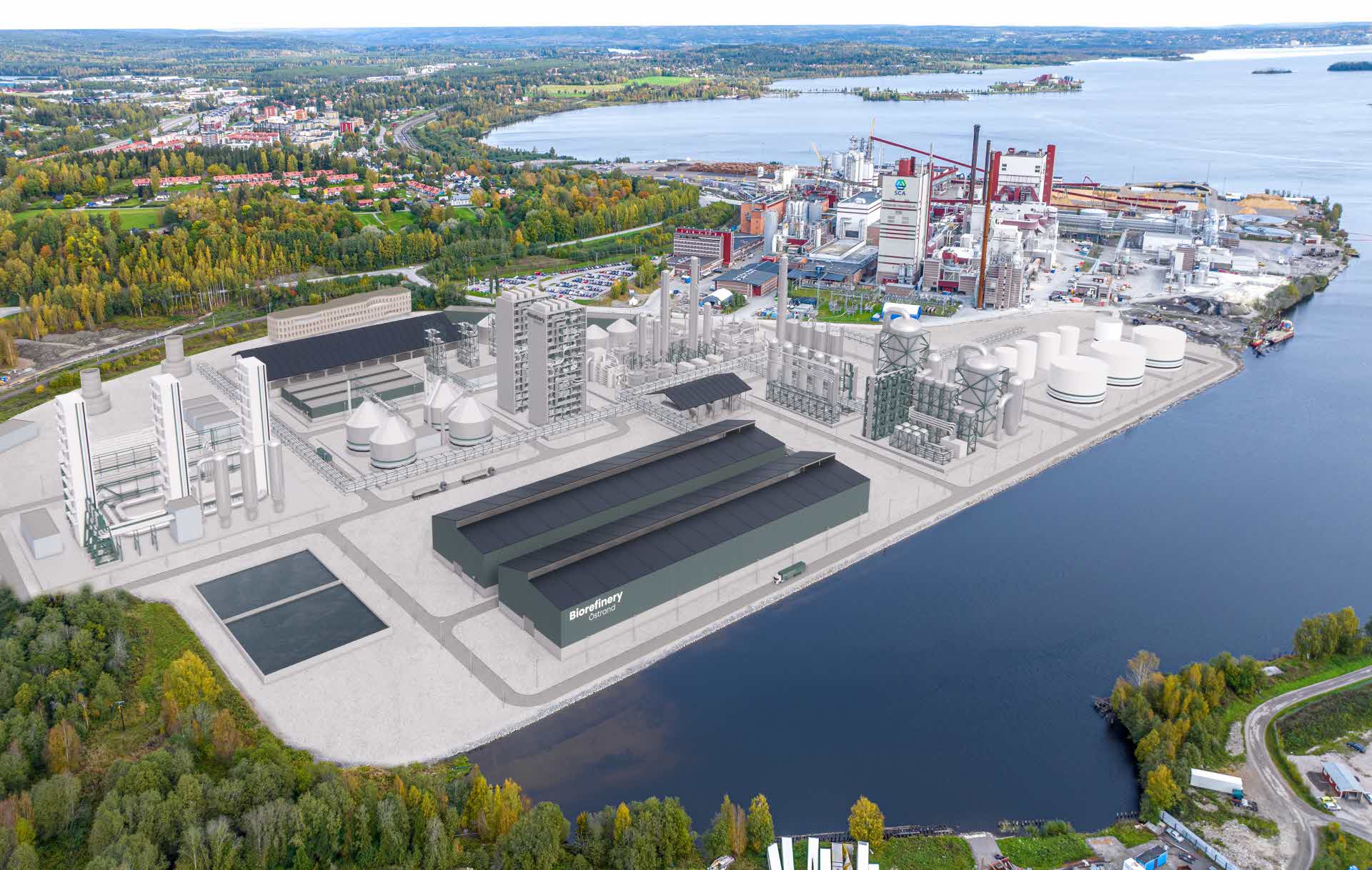 En illustration på Biorefinery Östrand