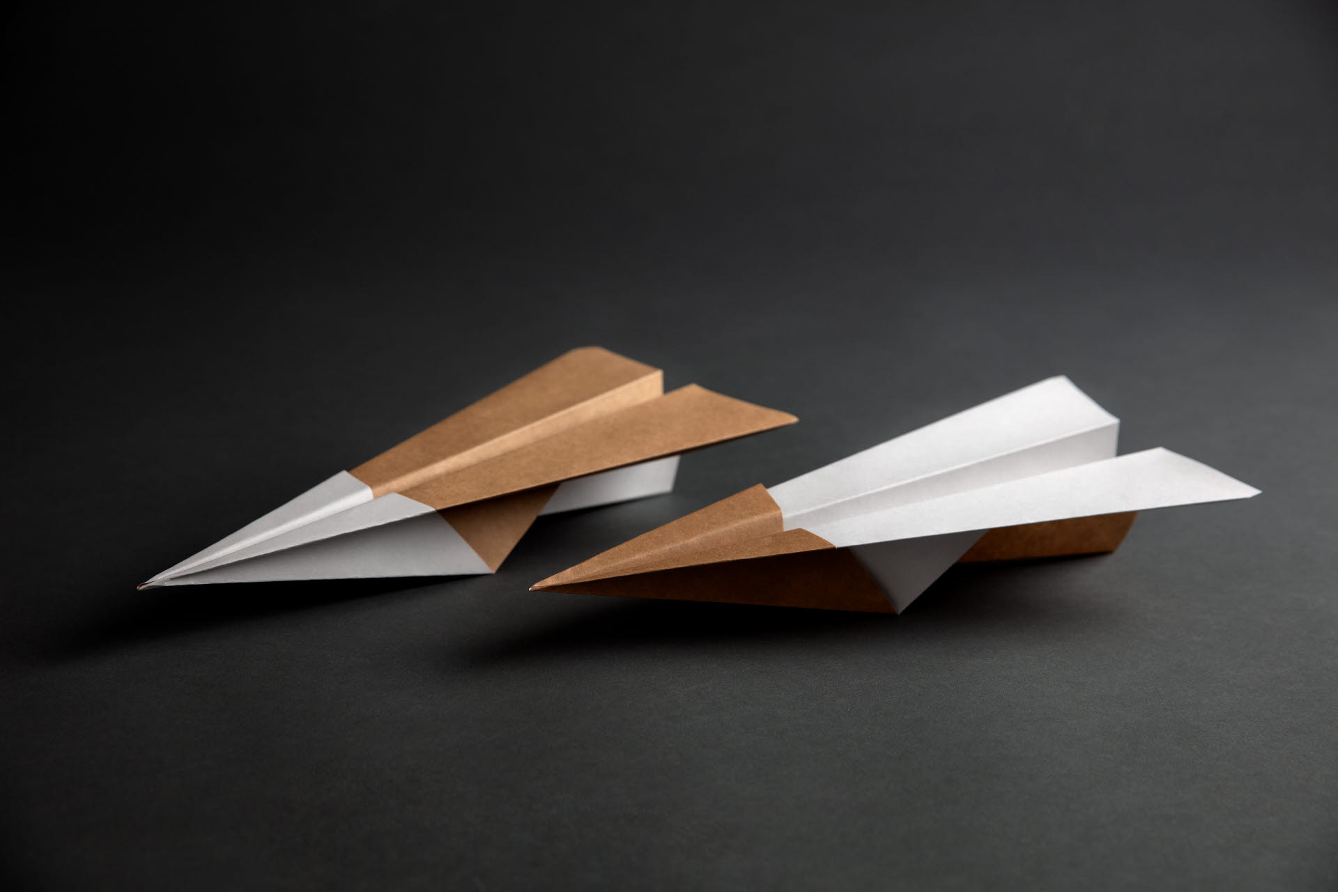 Paper planes made of Kraftliner