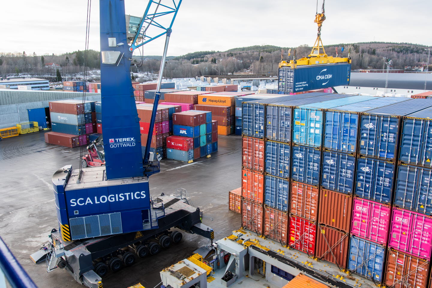 Containerhantering Logistics Sundsvall.