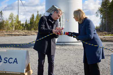 Invigningsceremonin sköttes av SCAs vd Ulf Larsson och Jämtlands läns landshövding Marita Ljung.