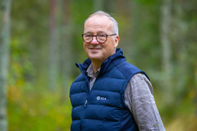 Portrait of man in forest