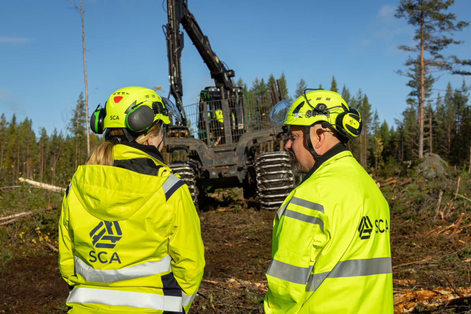 Instruktör och elev vid en skotare
