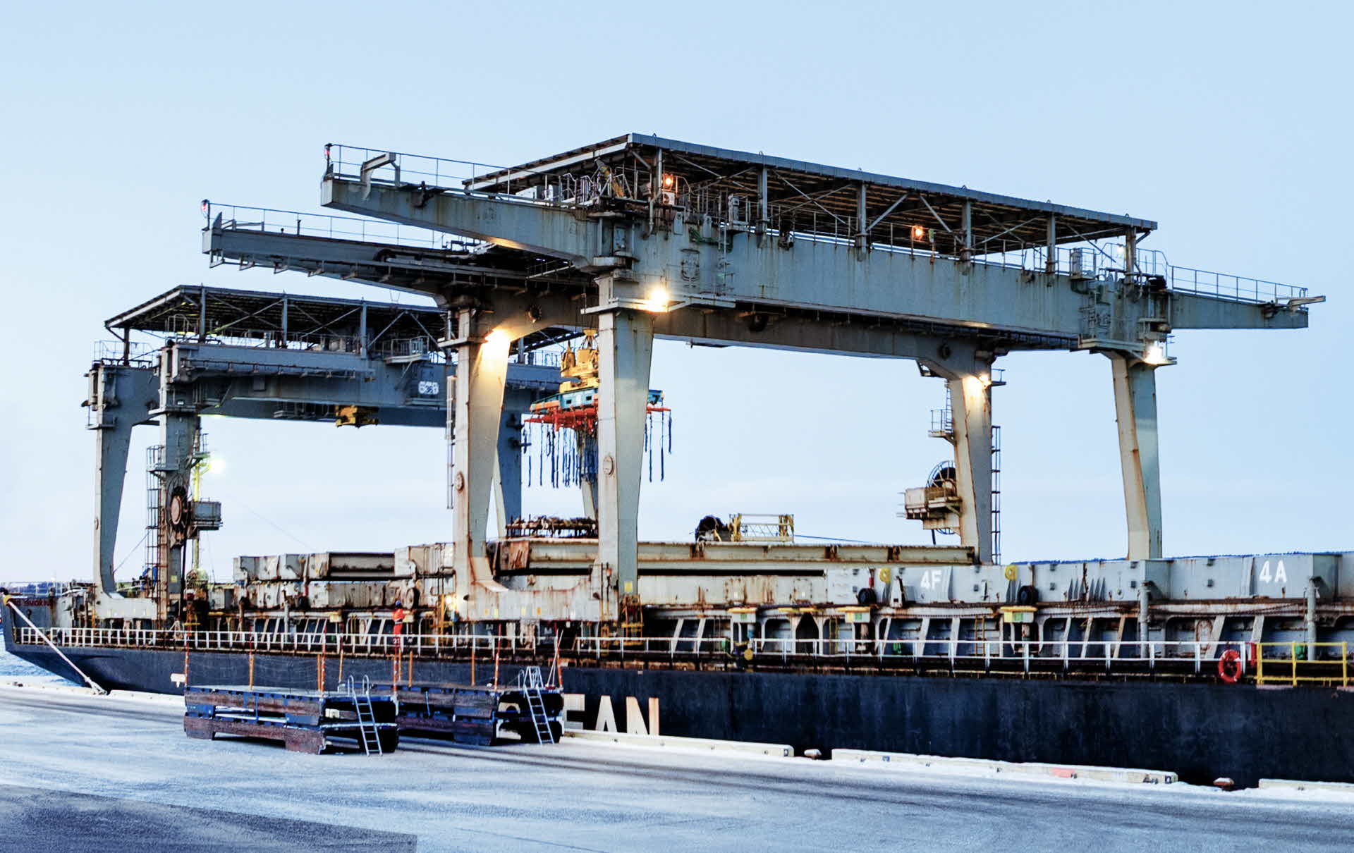 Loading of vessel in Sundsvall.