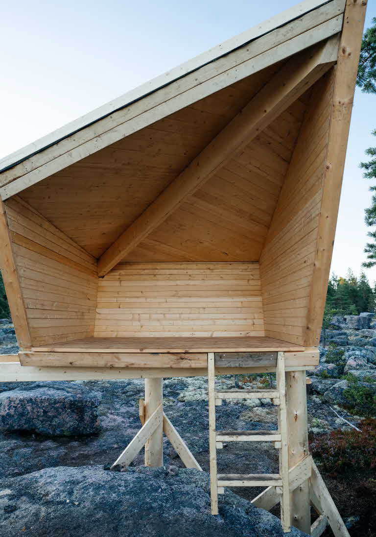 Närbild på vindskyddet.