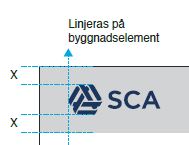 Logotypen linjeras på byggnadselement.