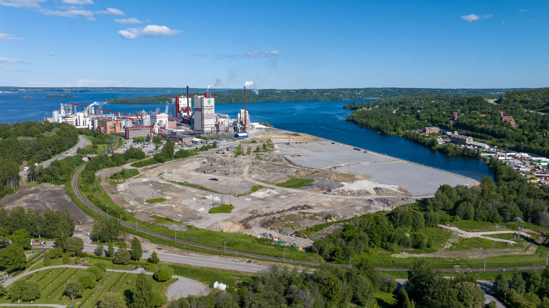 The land reclamation area from above