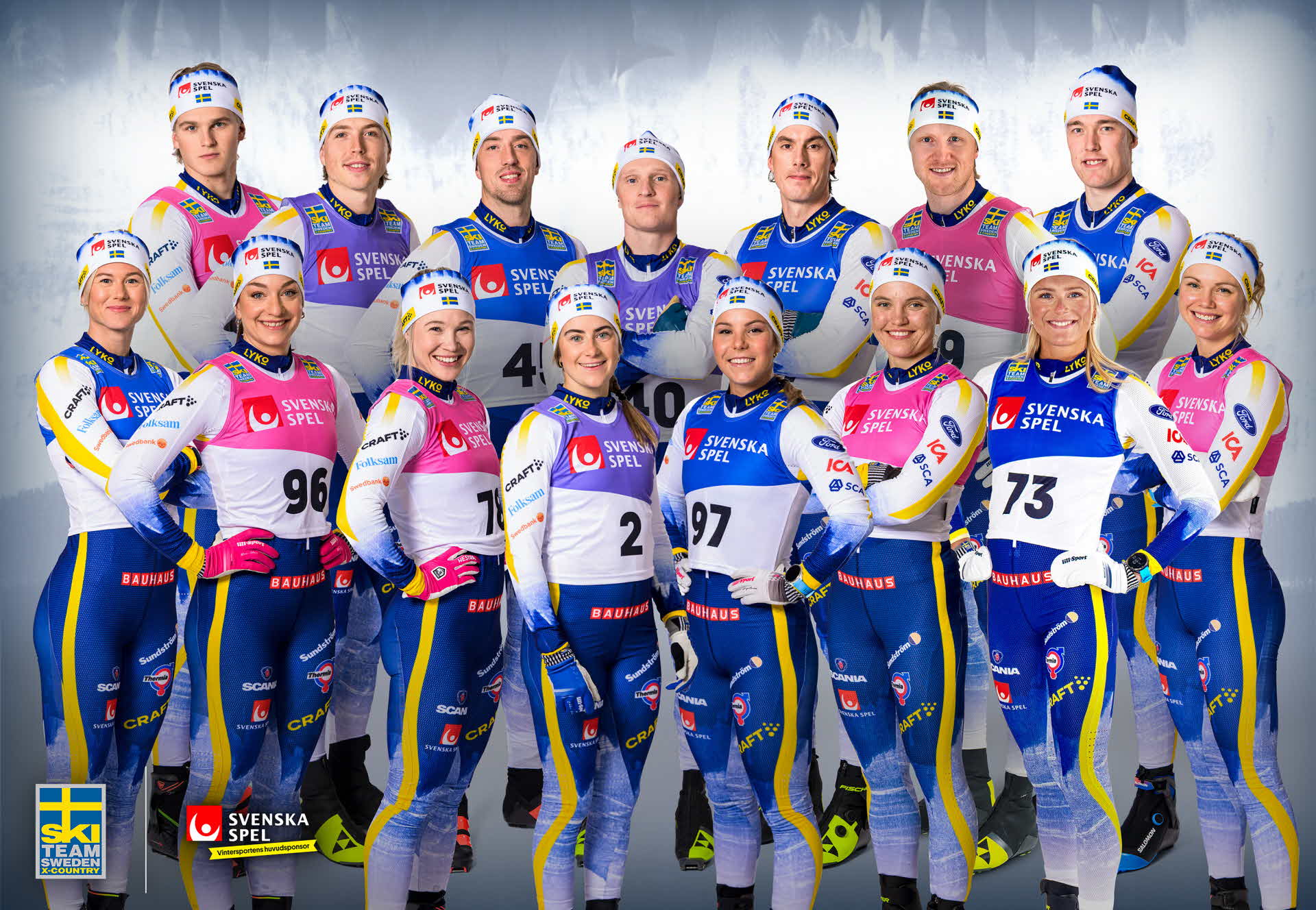 Frida Karlsson, William Poromaa och Ebba Andersson från Längdlandslaget.
