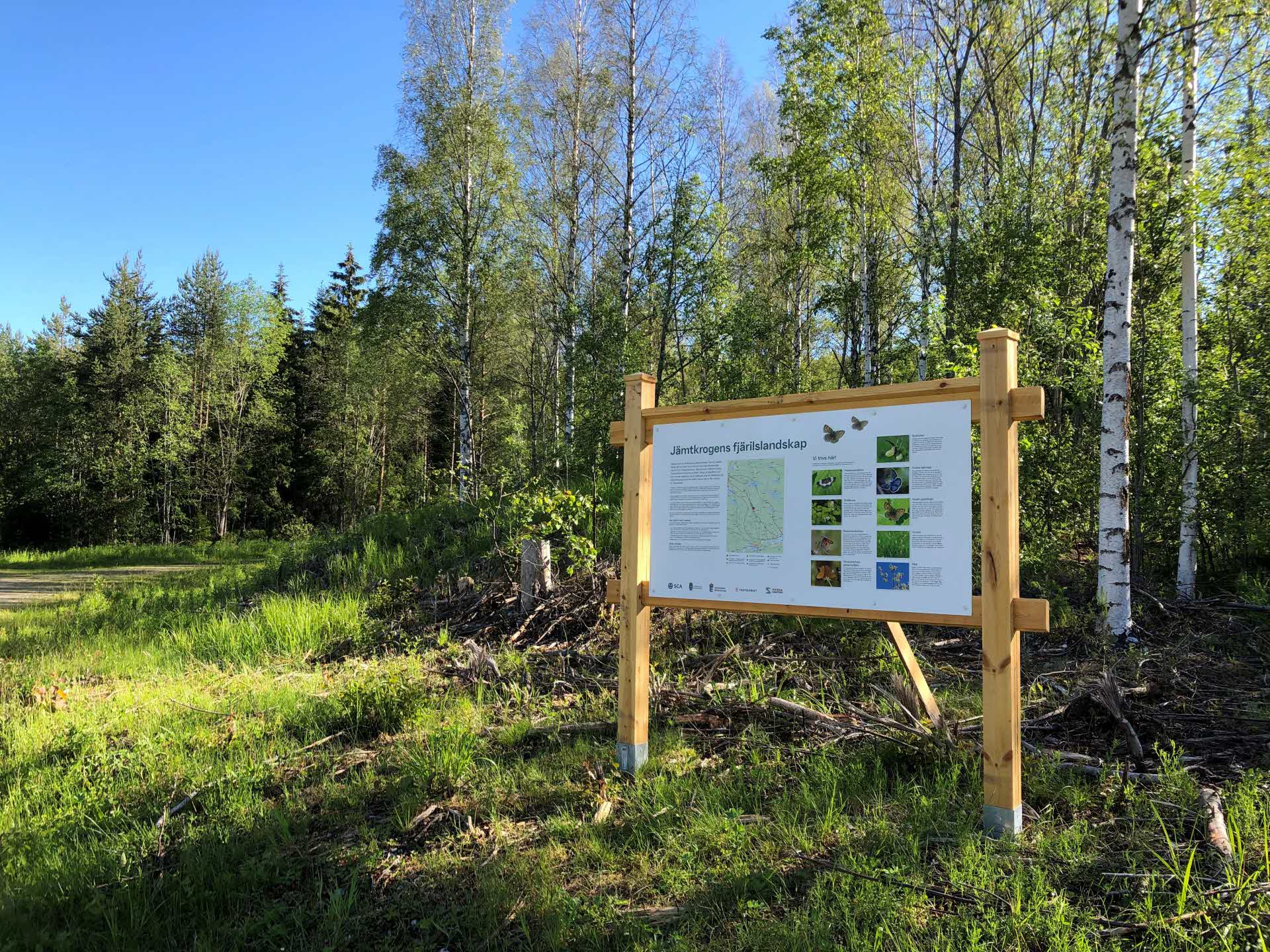 An information sign at Jämtkrogen butterfly park