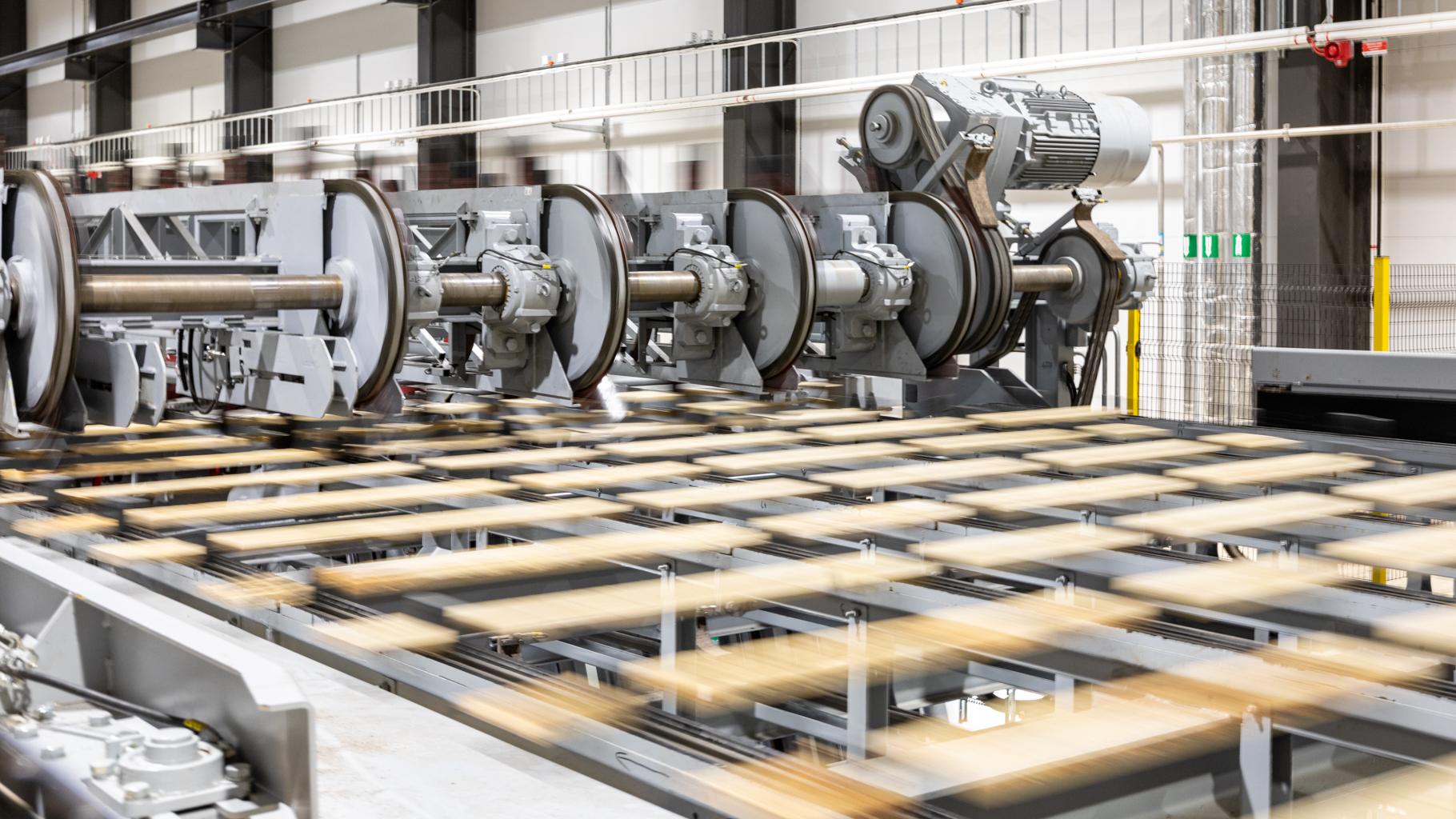 Parts of the new equipment in operation.