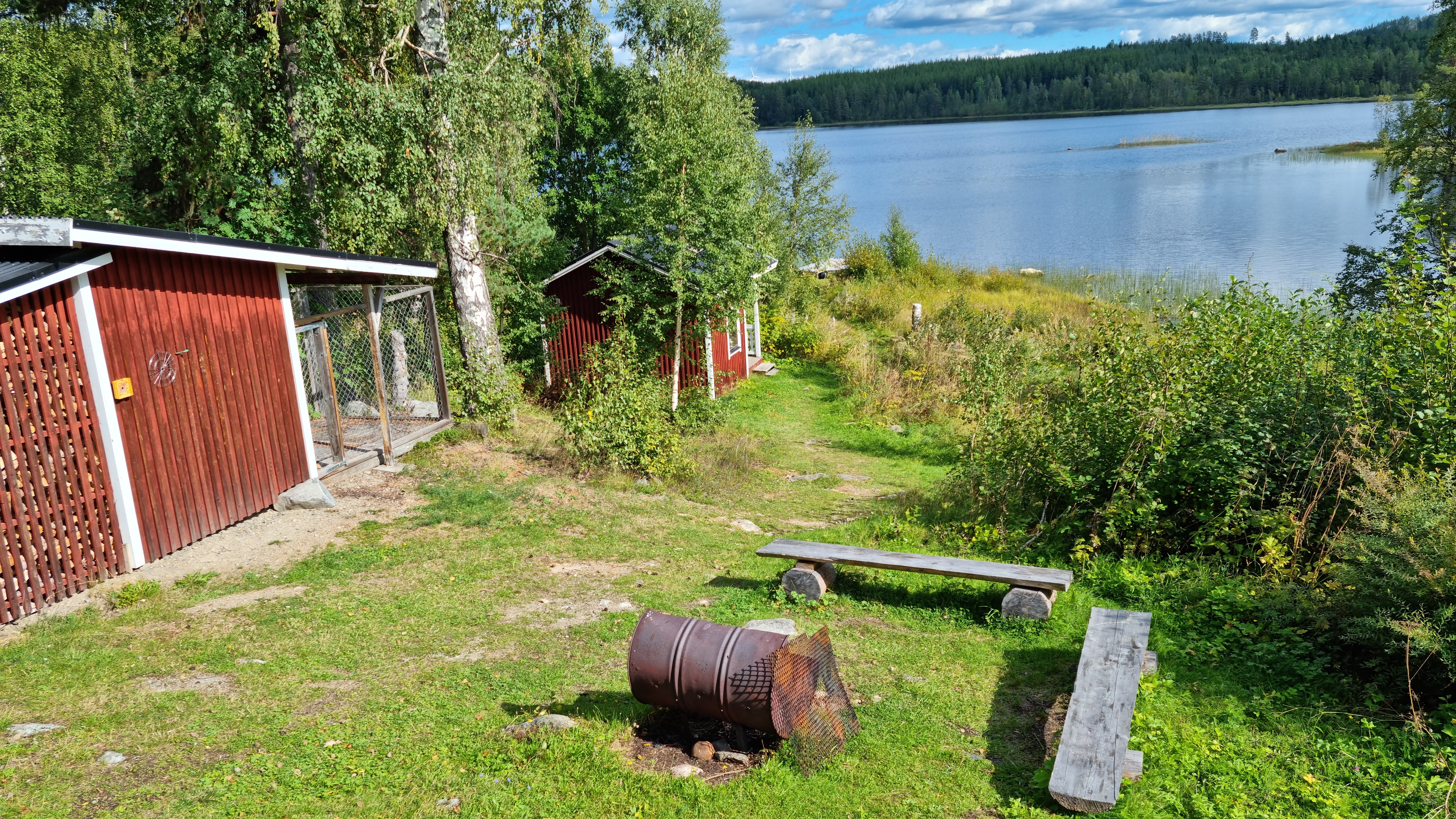 Förråd, hundgård, bastu