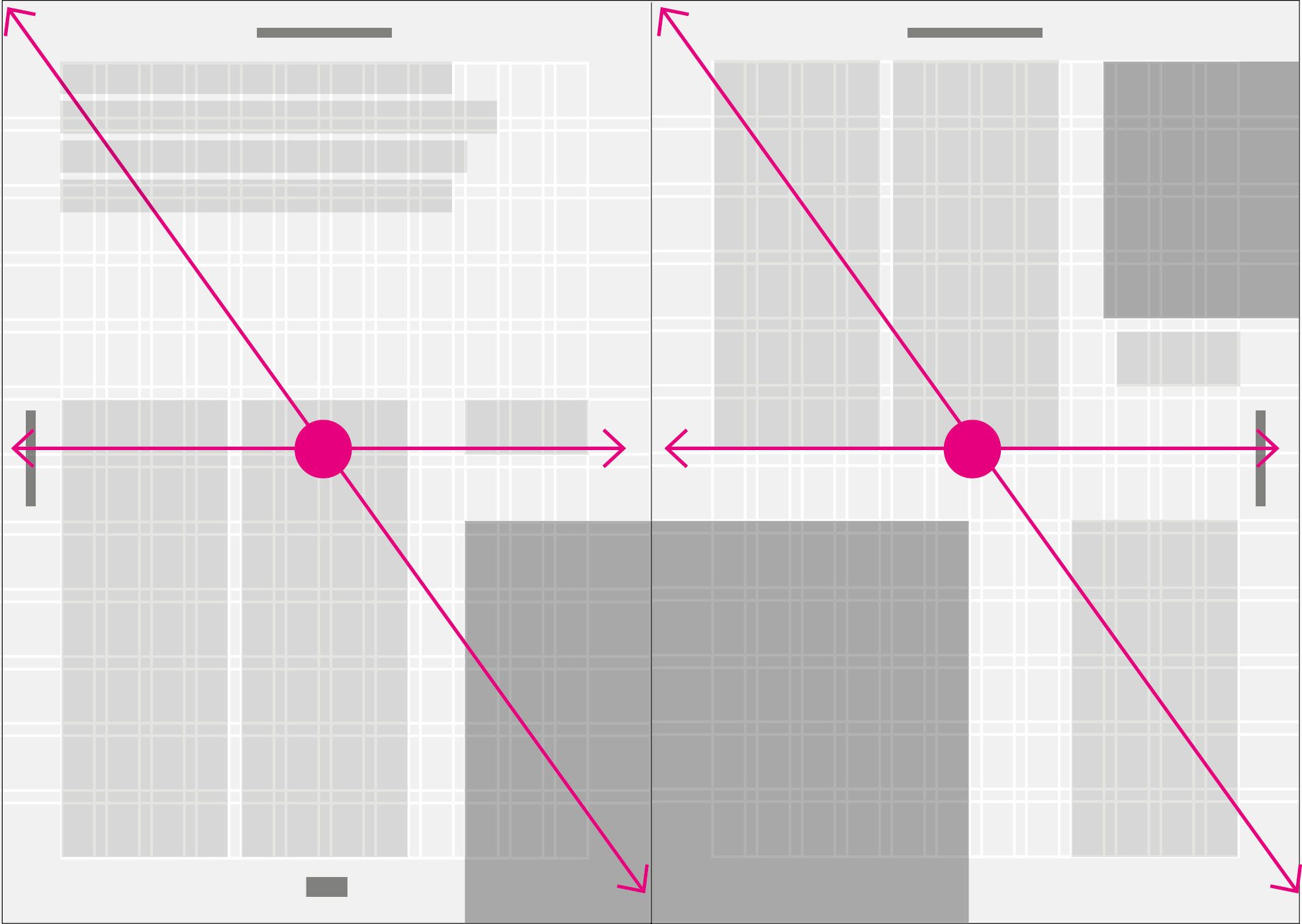 Inlaga - centrerad/diagonal layout exempel