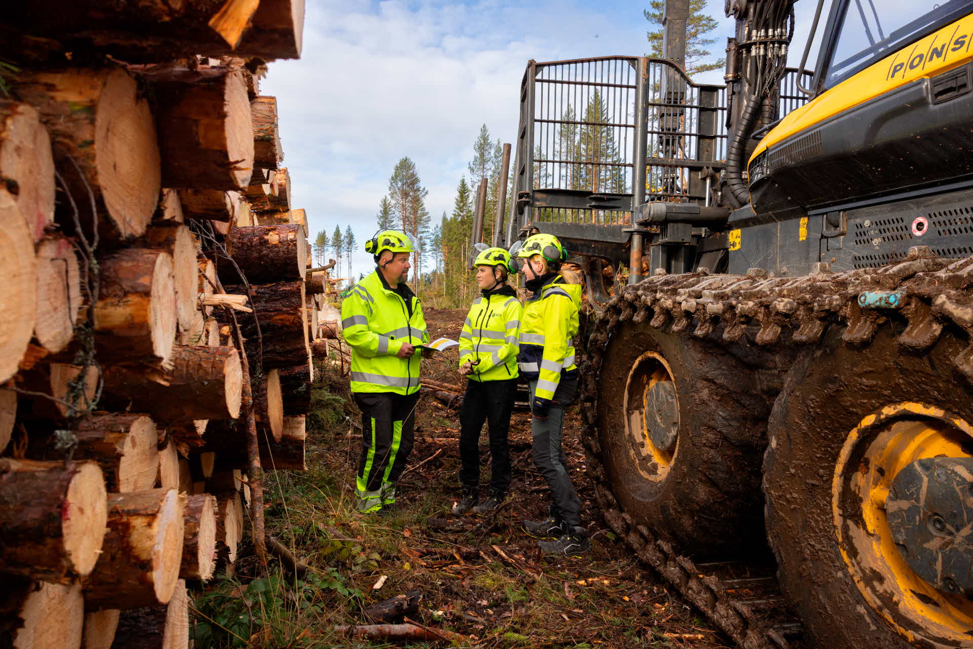 Instruktör och elev i en skotare 