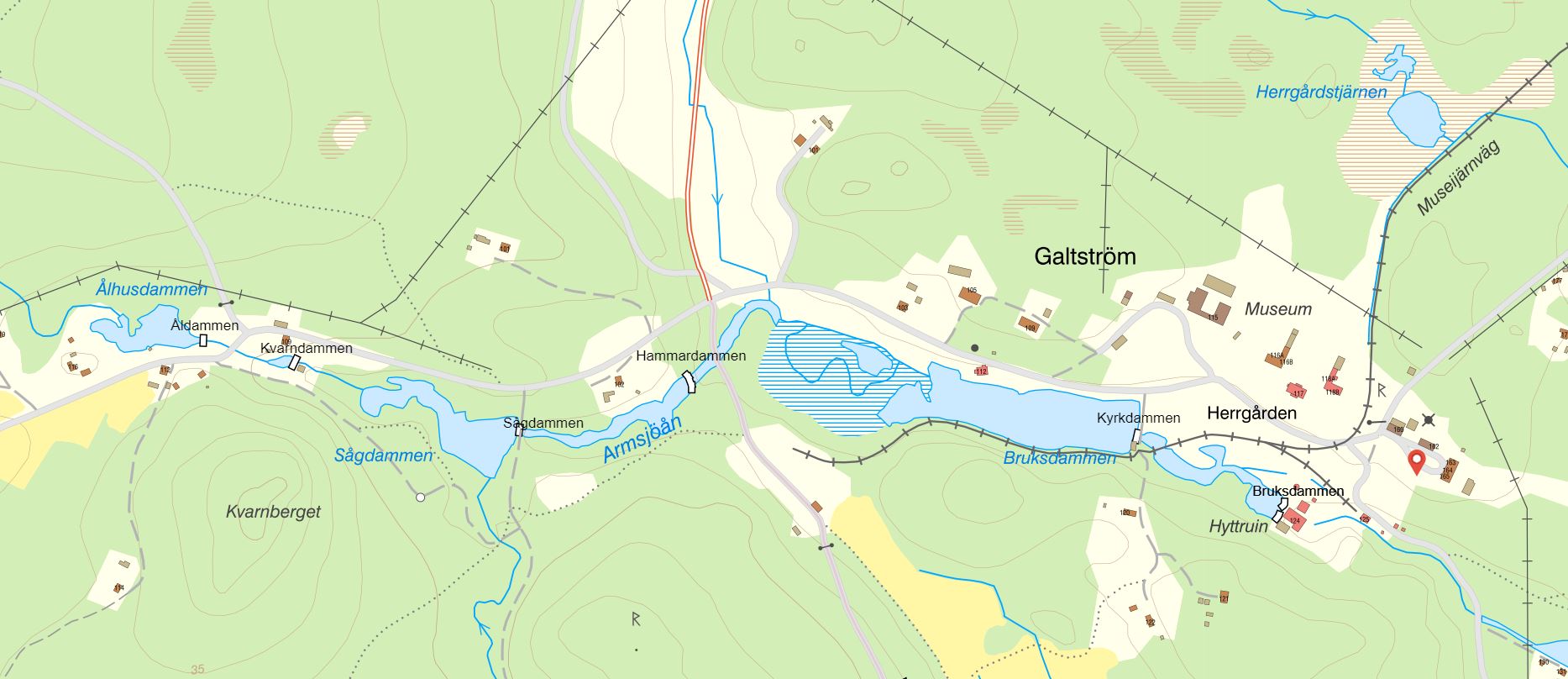 Maps over the dams
