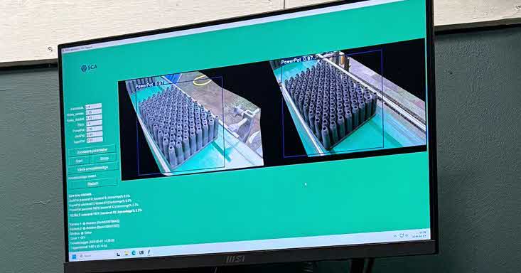 monitor som visar plantkassetter