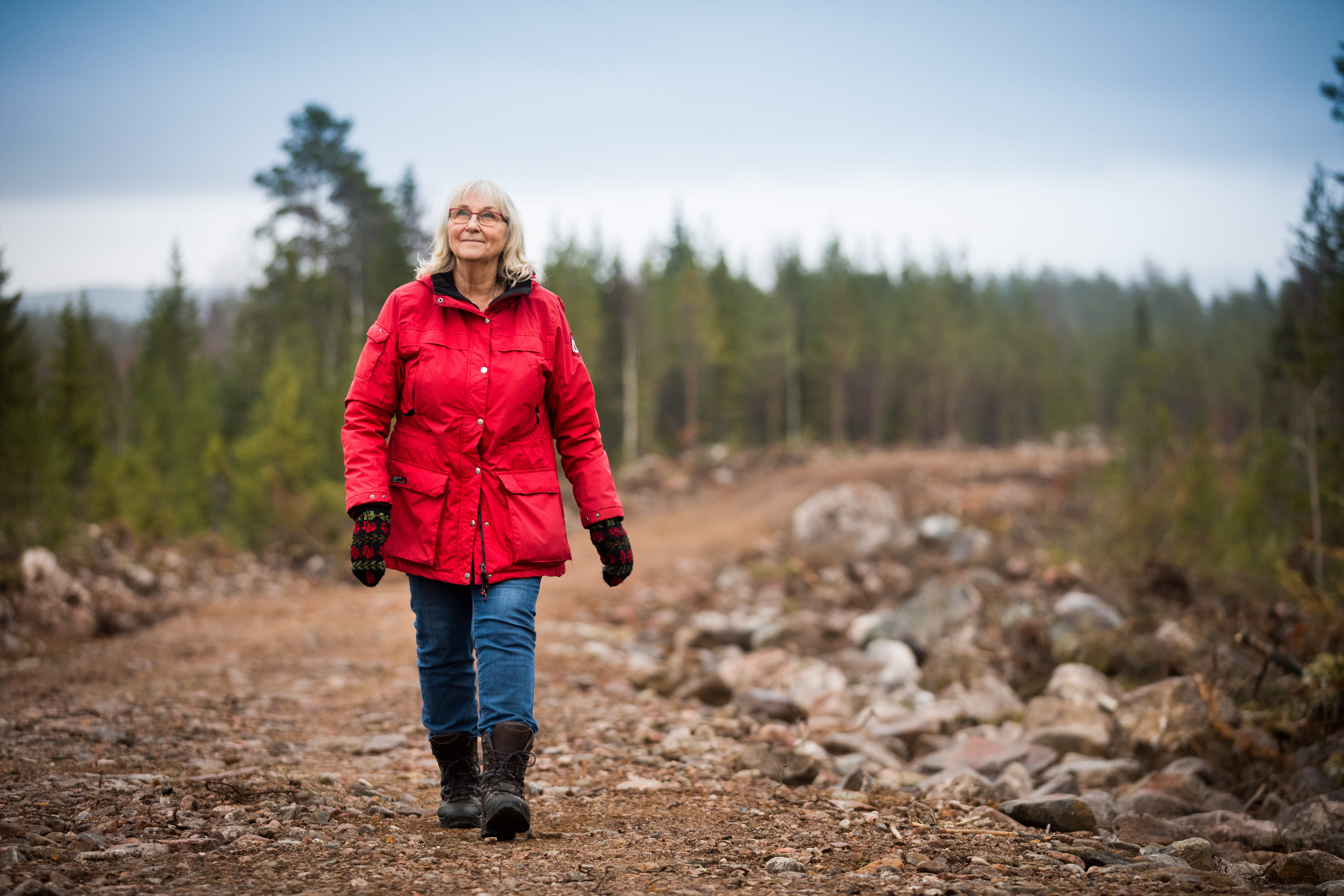 Birgitta Velander, skogsägare som byggt skogsbilväg