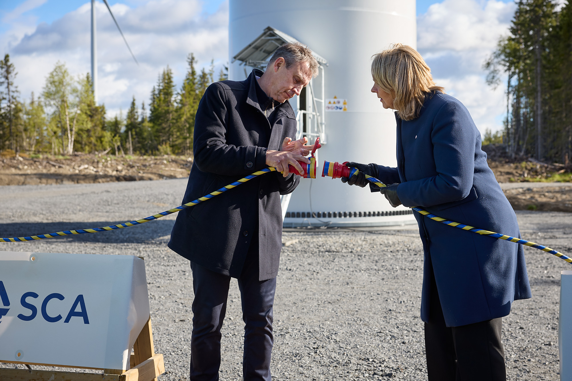 Invigningsceremonin sköttes av SCAs vd Ulf Larsson och Jämtlands läns landshövding Marita Ljung.