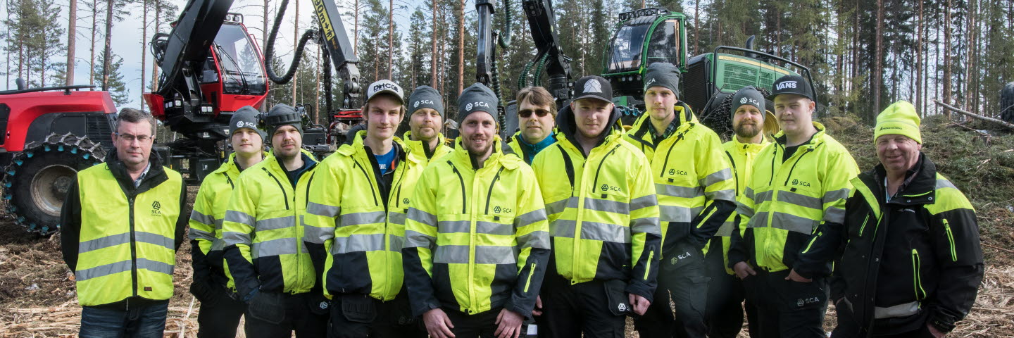 Maskinförarutbildning i Östavall, Ånge. Ett samarbete mellan SCA, Ånge kommun och Alfta skogstekniska.