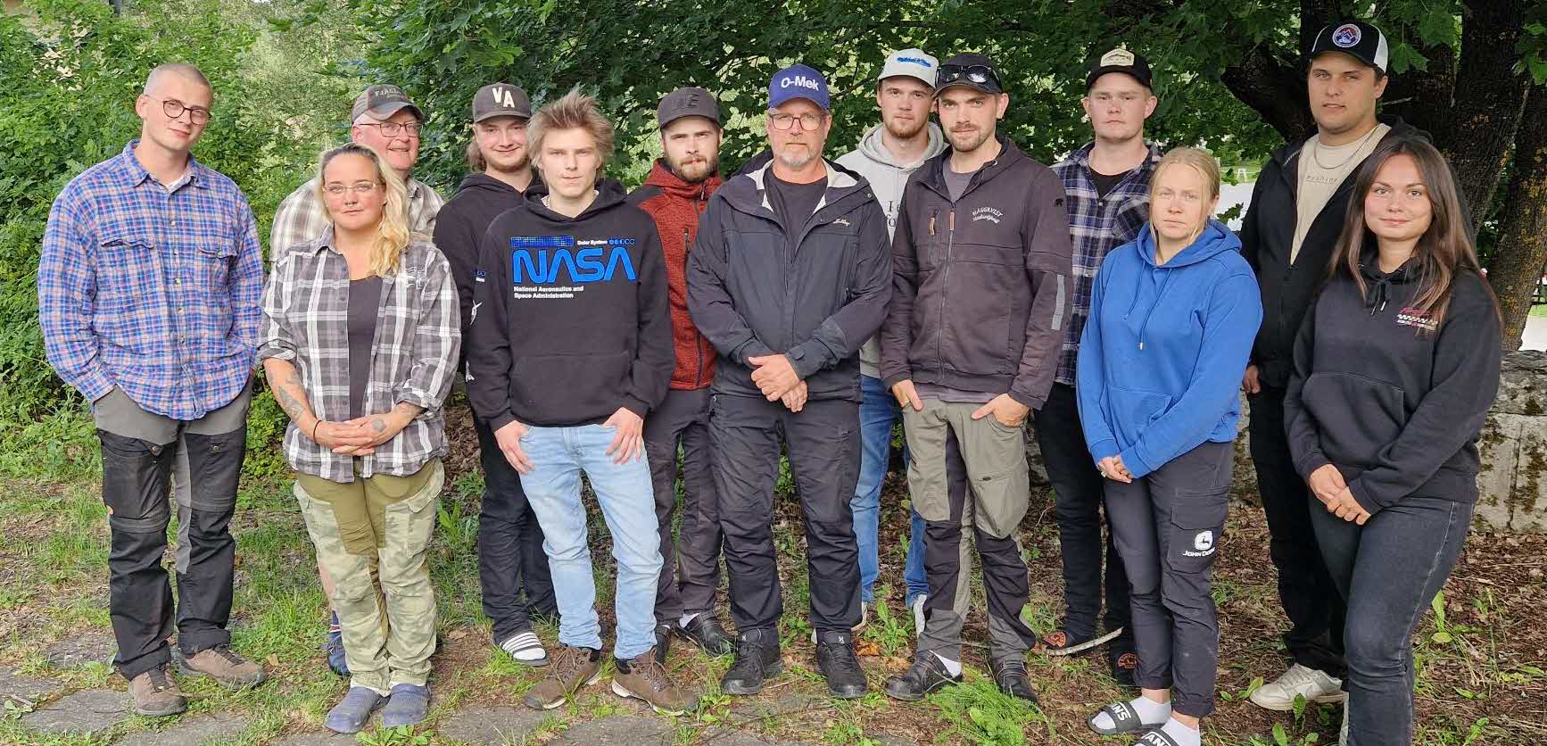 gruppbild blivande skogsmaskinförare