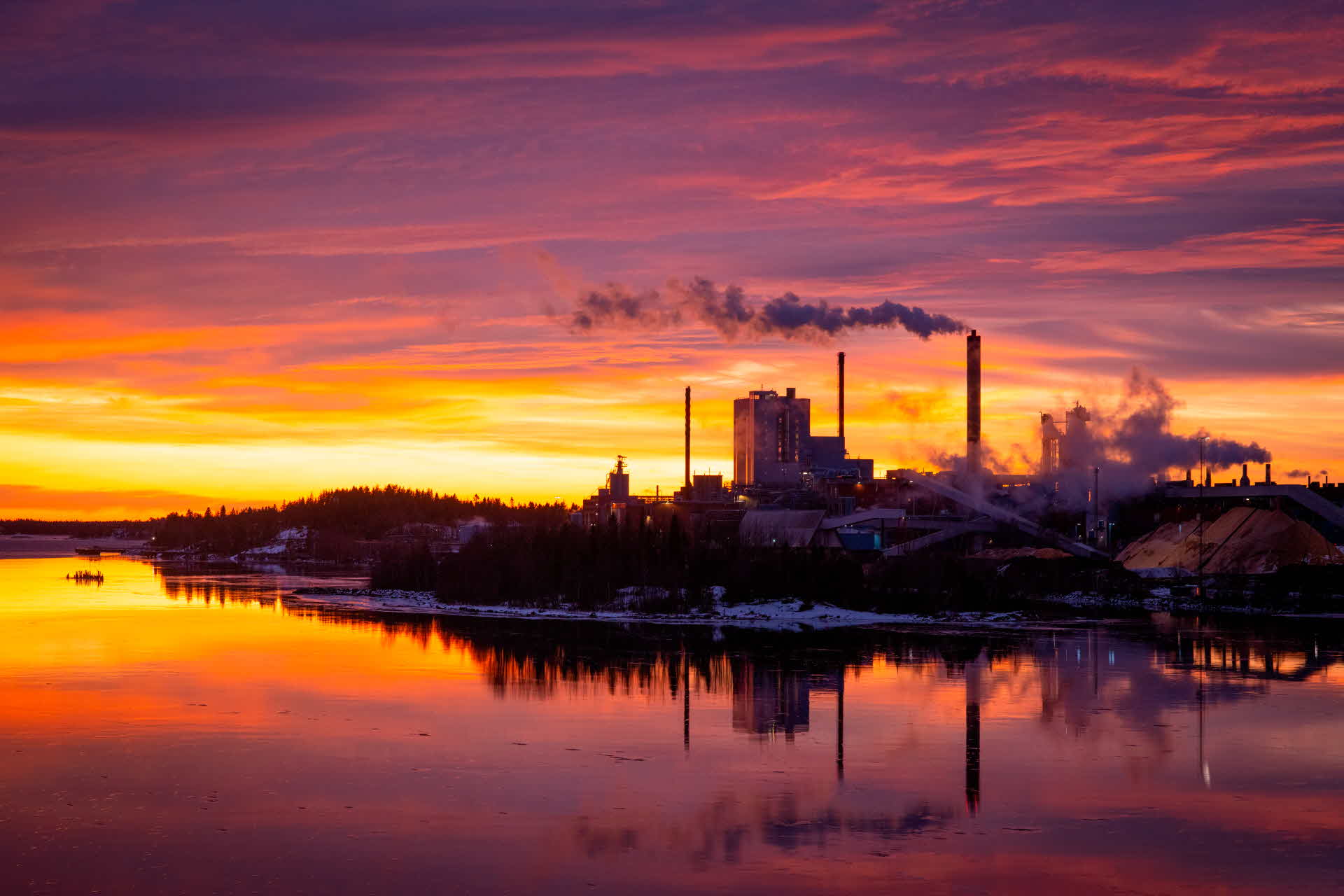 View of Obbola Paper mill